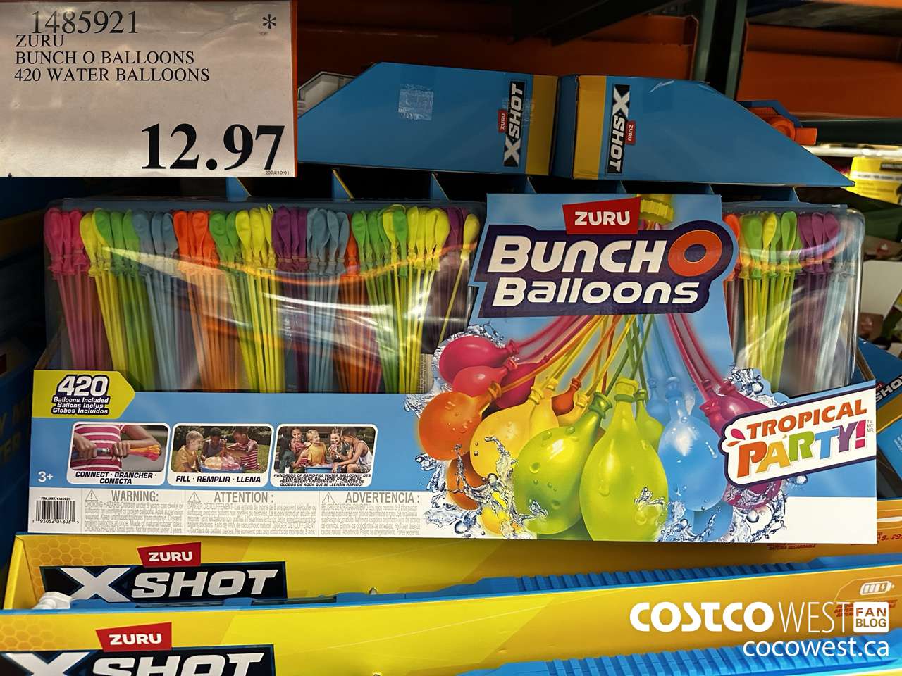 1485921 ZURU BUNCH O BALLOONS 420 WATER BALLOONS $12.97