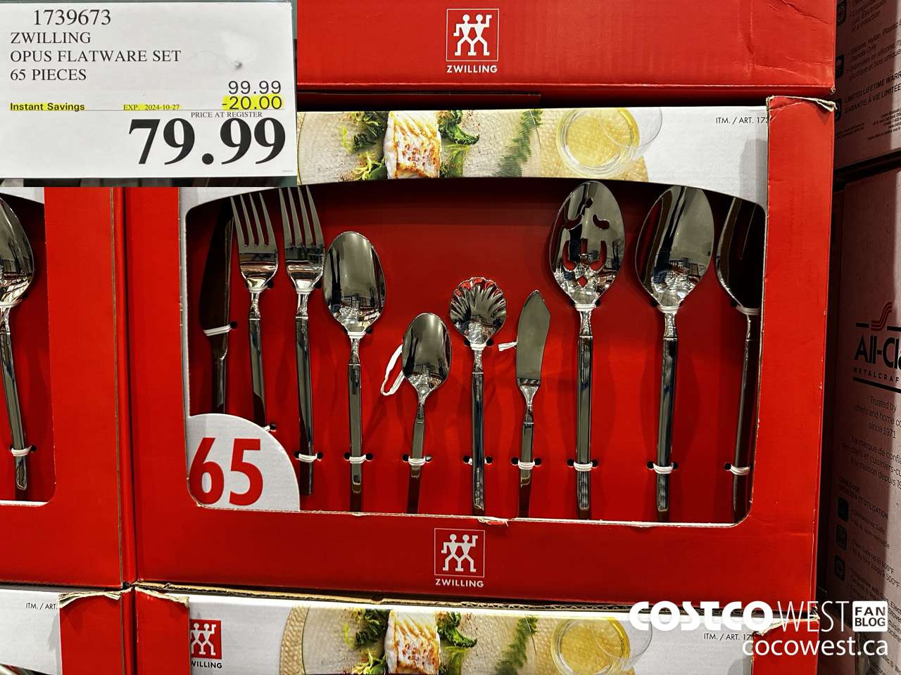 1739673 ZWILLING OPUS FLATWARE SET 65 PIECES ($20.00 INSTANT SAVINGS EXPIRES ON 2024-10-27) $79.99