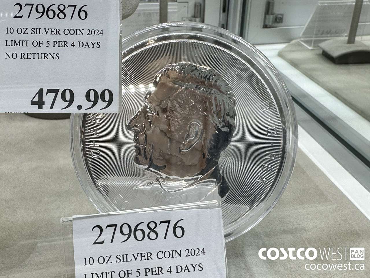 2196876 10 OZ SILVER COIN 2024 LIMIT OF 5 PER 4 DAYS NO RETURNS  $479.99