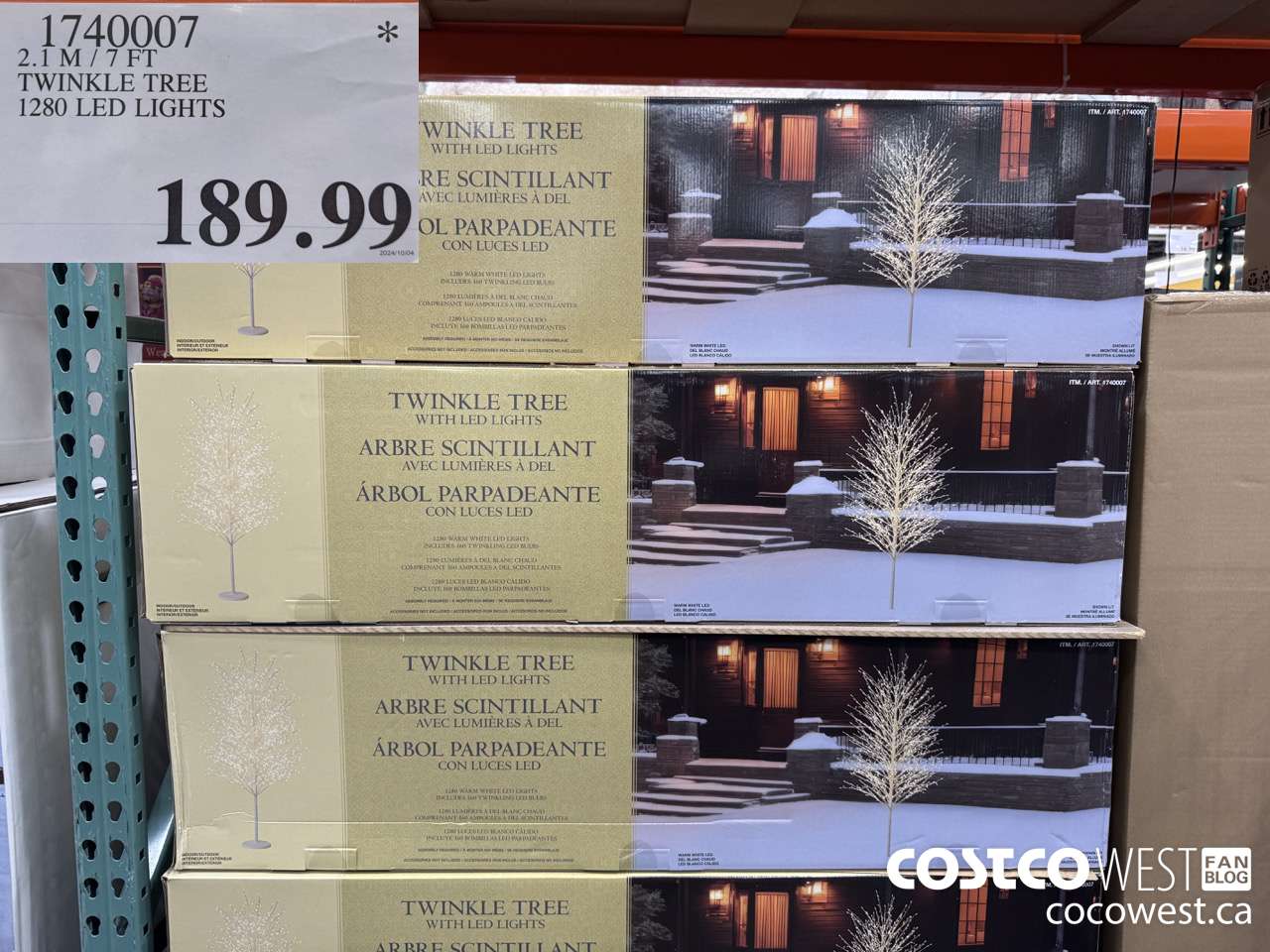 1740007 2.1M/7FT TWINKLE TREE WITH LED LIGHTS $189.99