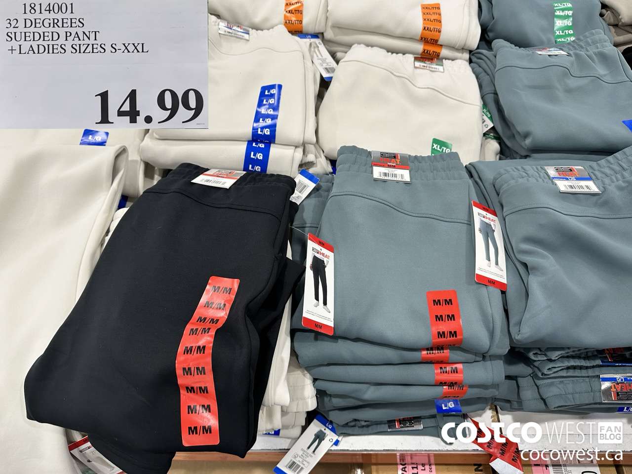 1814001 32 DEGREES SUEDED PANT LADIES SIZES S-XXL $14.99