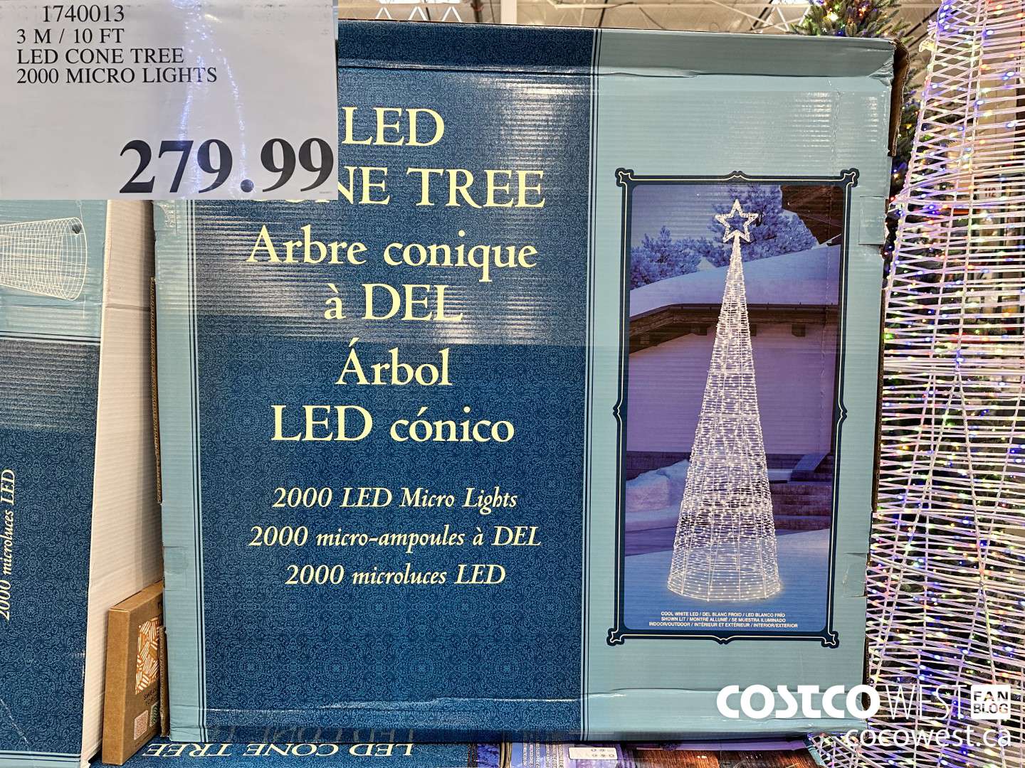 1740013 3M/10FT LED CONE TREE 2000 MICRO LIGHTS $279.99