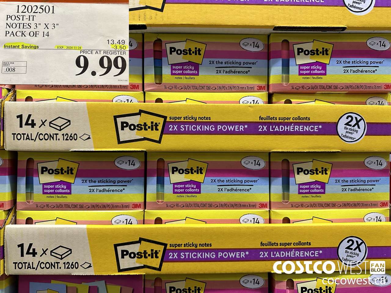 1202501 3M POST-IT NOTES 3