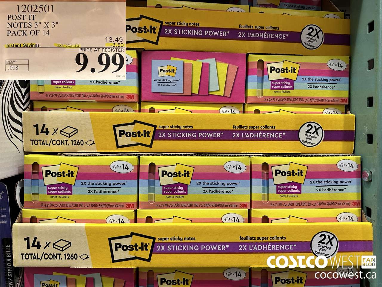 1202501 3M POST-IT NOTES 3