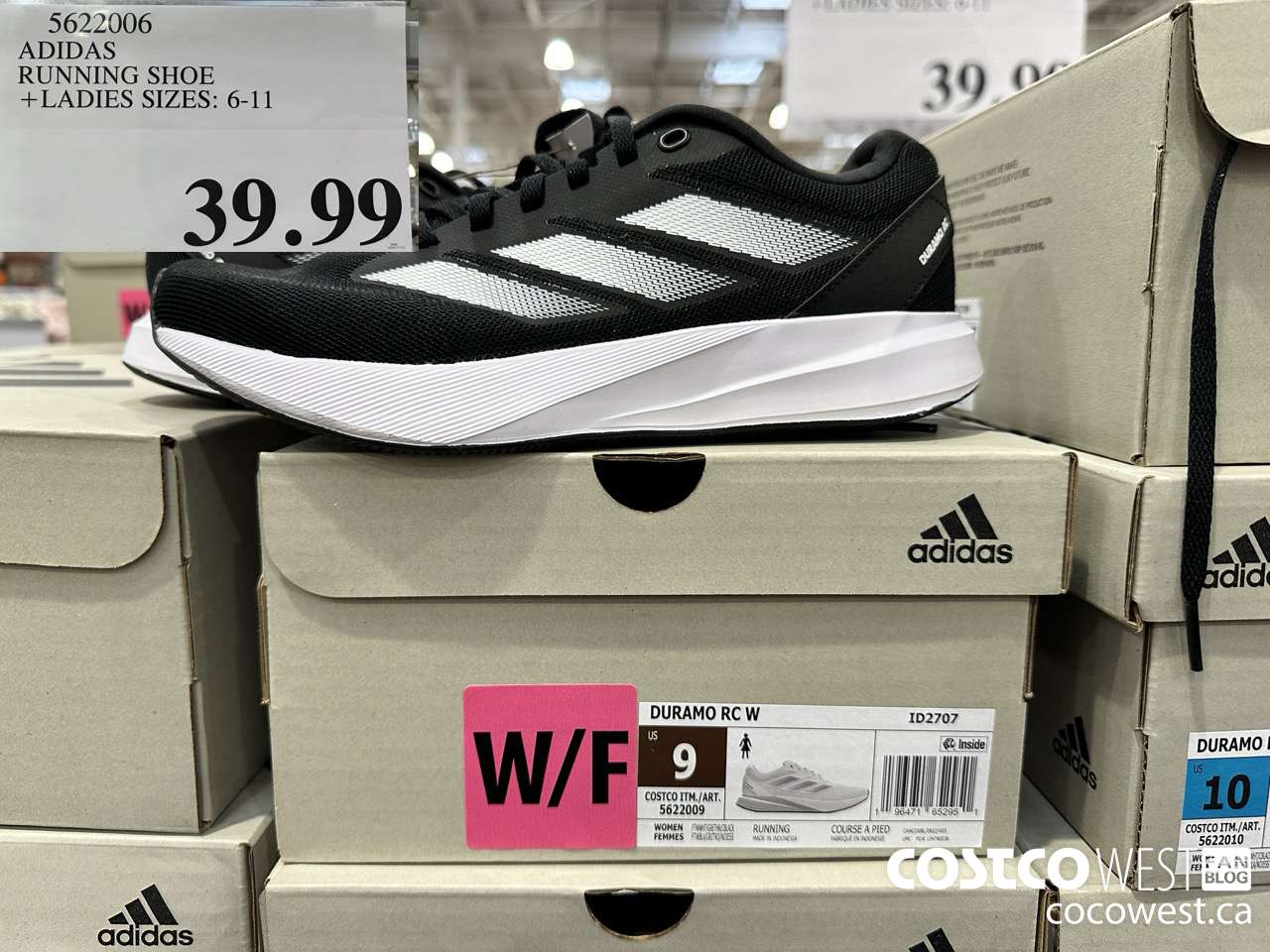 5622006 ADIDAS RUNNING SHOE LADIES SIZES 6-11 $39.99