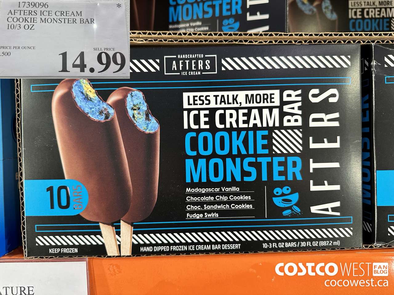 1739096 AFTERS ICE CREAM COOKIE MONSTER BAR 10/3 OZ $14.99