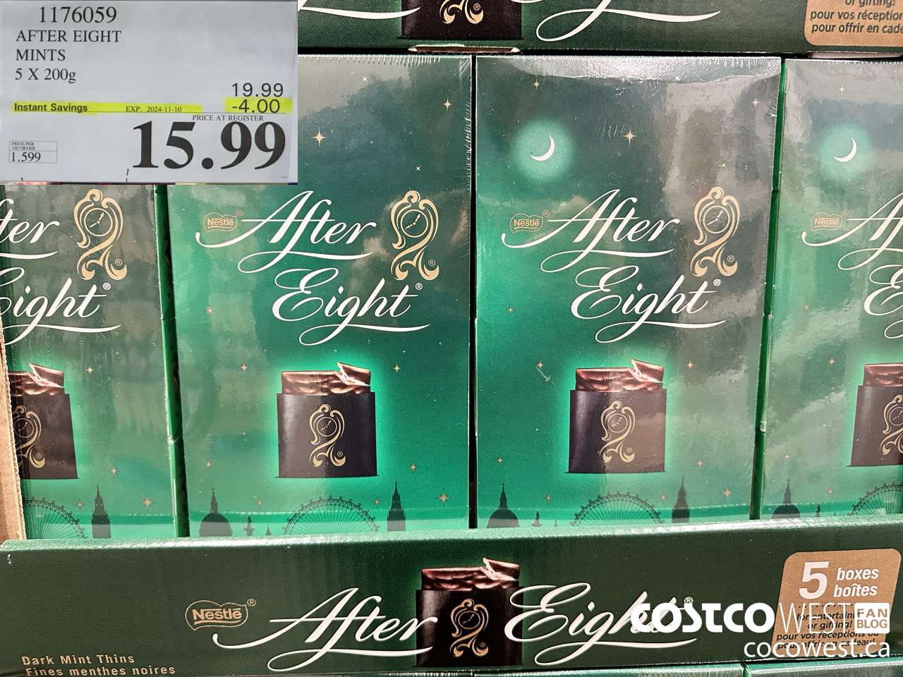 1176059 AFTER EIGHT MINTS 5 X 200G ($4.00 INSTANT SAVINGS EXPIRES ON 2024-11-10) $15.99