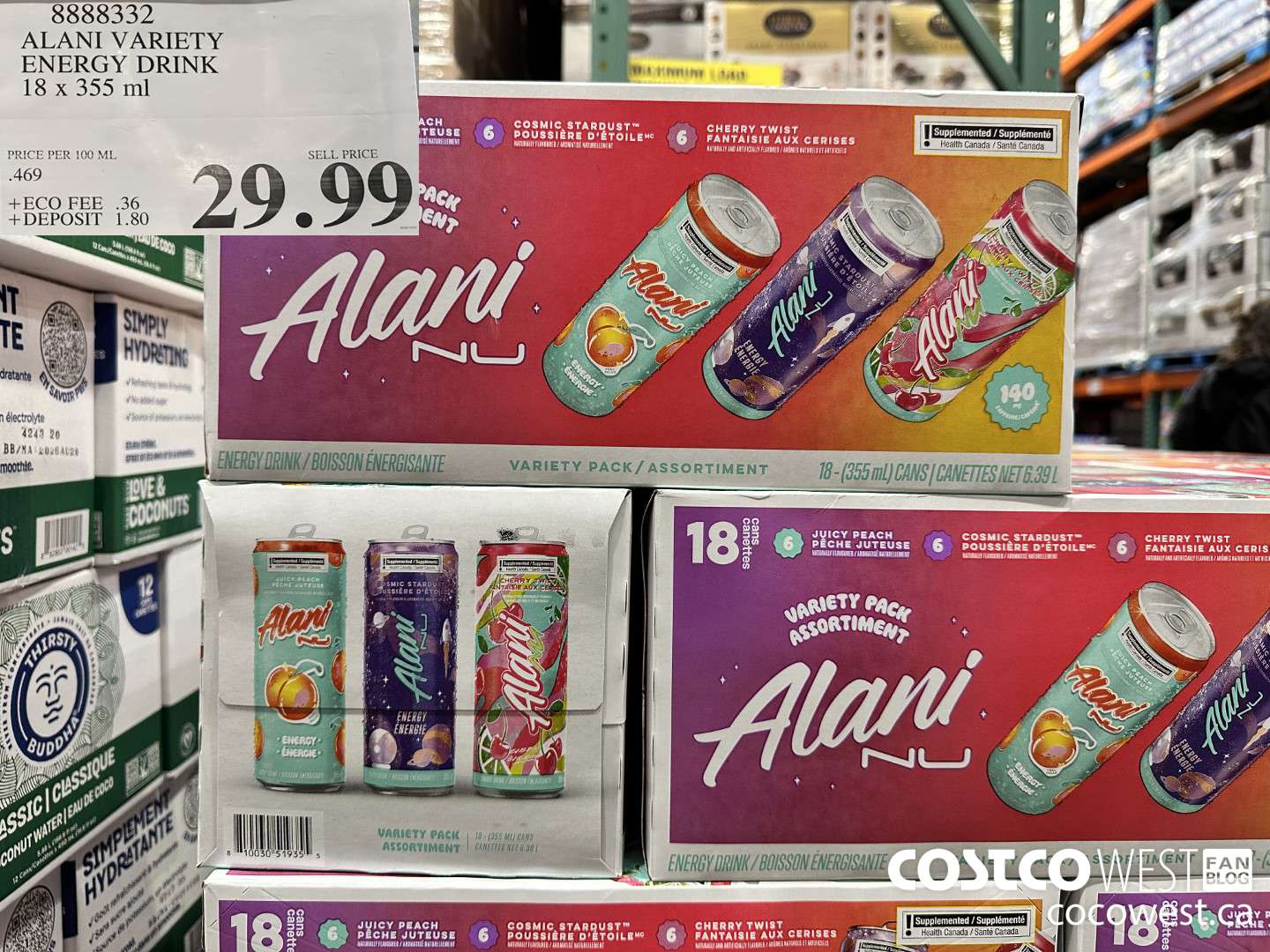 8888332 ALANI VARIETY ENERGY DRINK 1 X 244ML $29.99