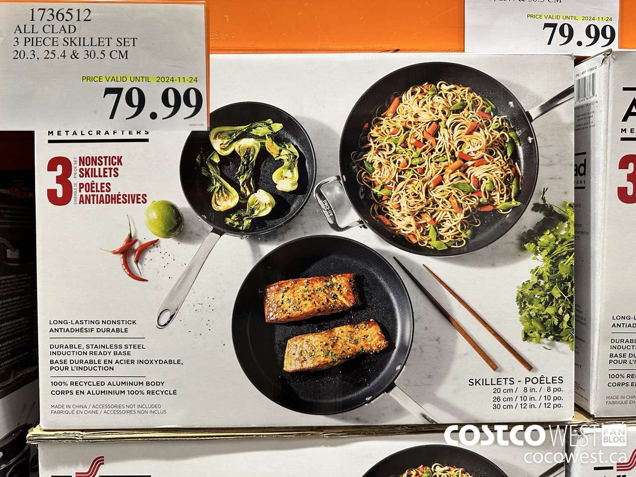 1736512 ALL-CLAD NON-STICK SKILLET 3-PIECE SET (EXPIRES ON 2024-11-24) $79.99