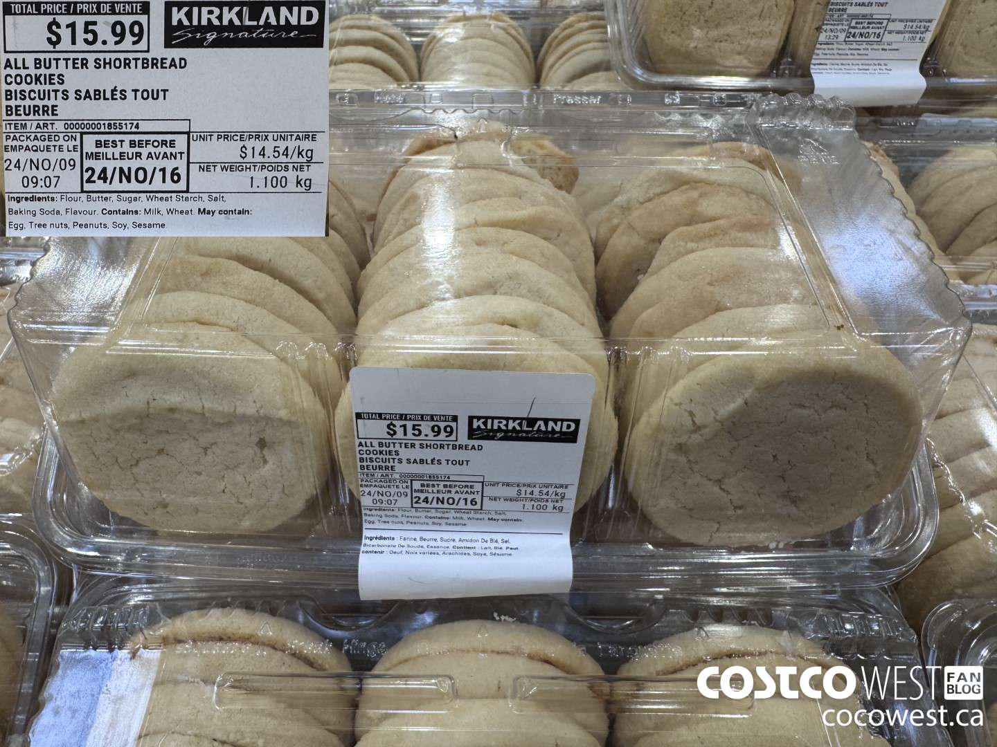 1855174 ALL BUTTER SHORTBREAD COOKIES $15.99