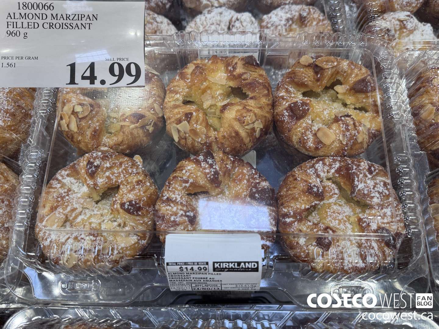 1800066 ALMOND MARZIPAN FILLED CROISSANT 960 g $14.99