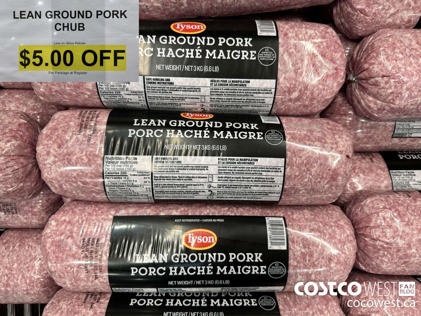 28537 (AND 28539) LEAN GROUND PORK CHUB ($5.00 INSTANT SAVINGS)