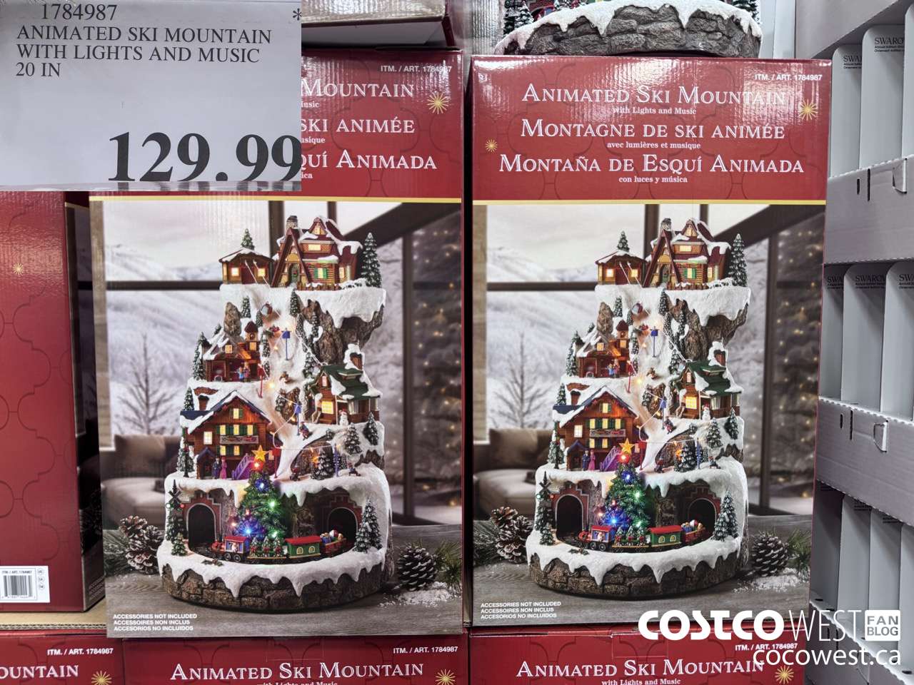 1784987 ANIMATED SKI MOUNTAIN WITH LIGHTS AND MUSIC 20 IN $129.99