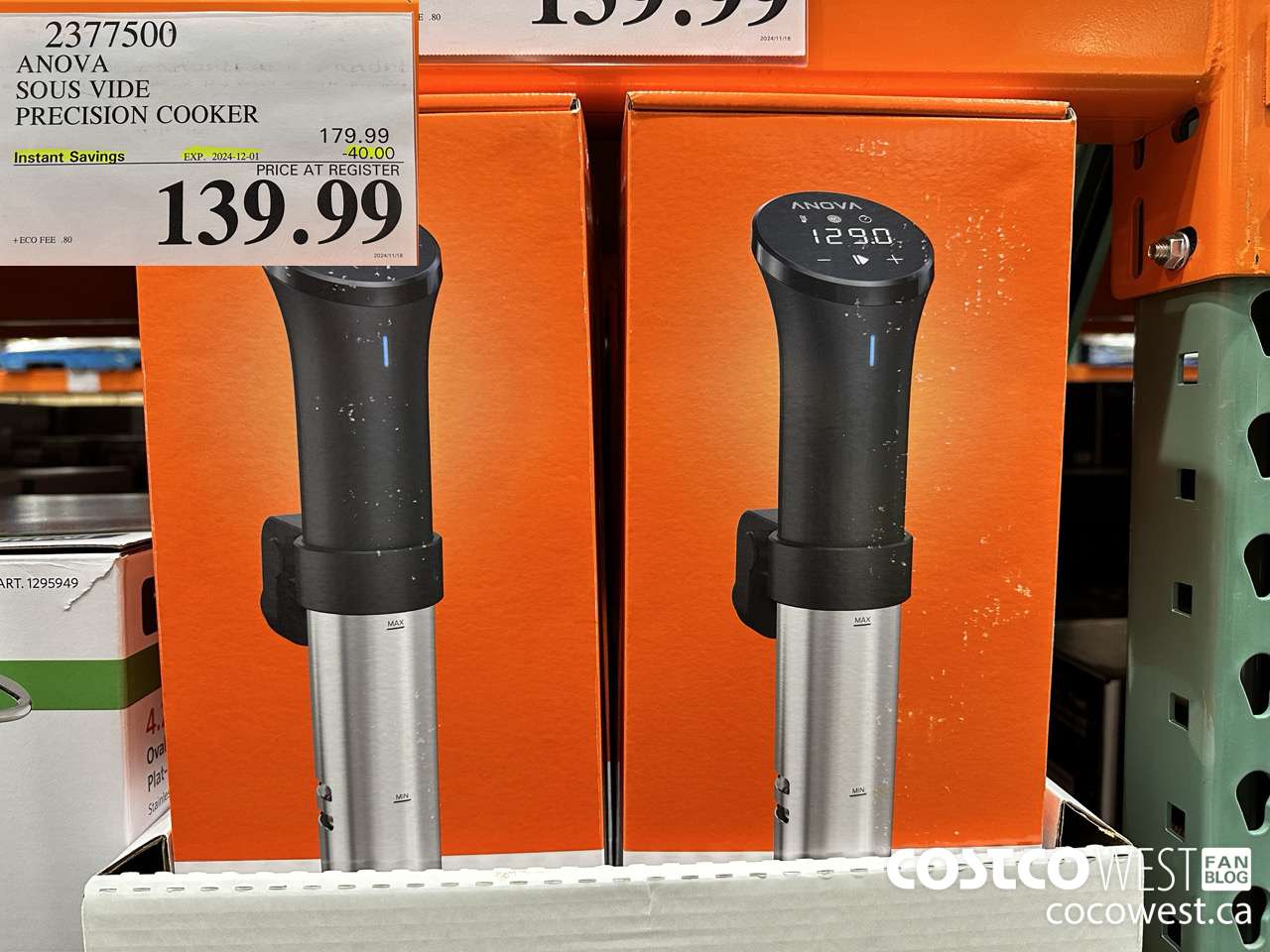 2377500 ANOVA SOUS VIDE PRECISION COOKER ($40.00 INSTANT SAVINGS EXPIRES ON 2024-12-01) $139.99