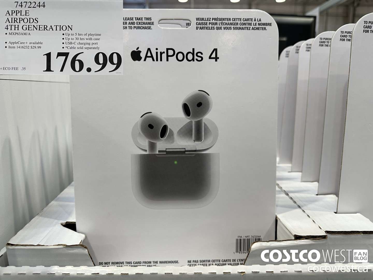 7472244 APPLE AIRPODS 4TH GENERATION $176.99