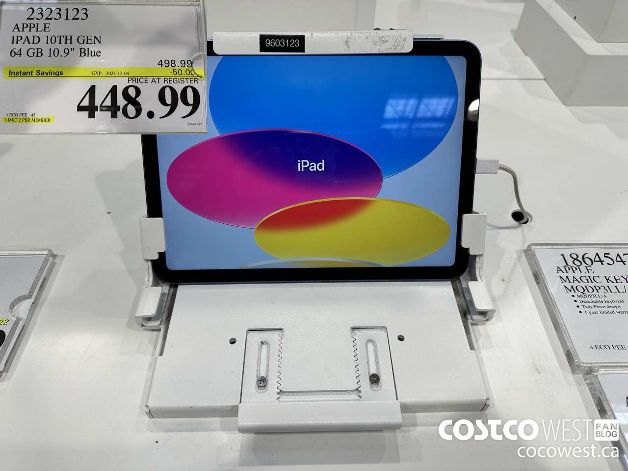 2323123 APPLE IPAD 10 64GB BLUE MPQ13VC/A ($50.00 INSTANT SAVINGS EXPIRES ON 2024-12-04) $448.99