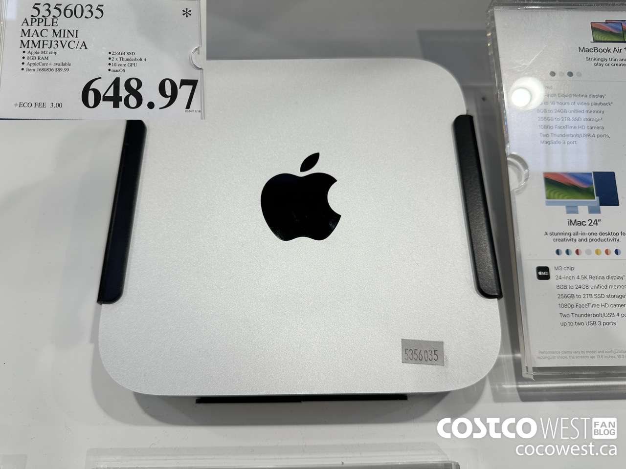 5356035 APPLE MAC MINI MMFJ3VC/A $648.97