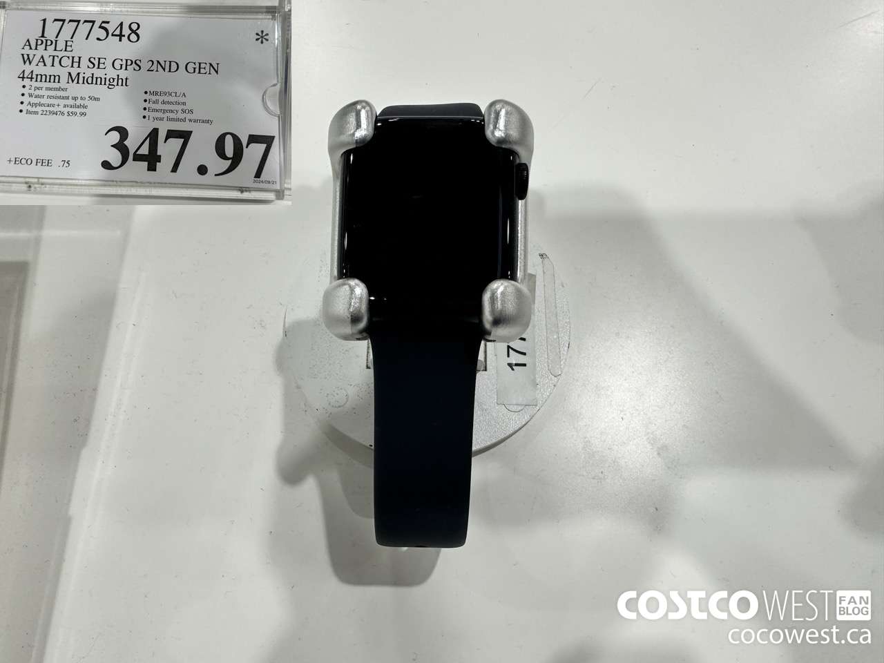 1777548 APPLE WATCH SE GPS 2ND GEN 44MM MIDNIGHT $347.97