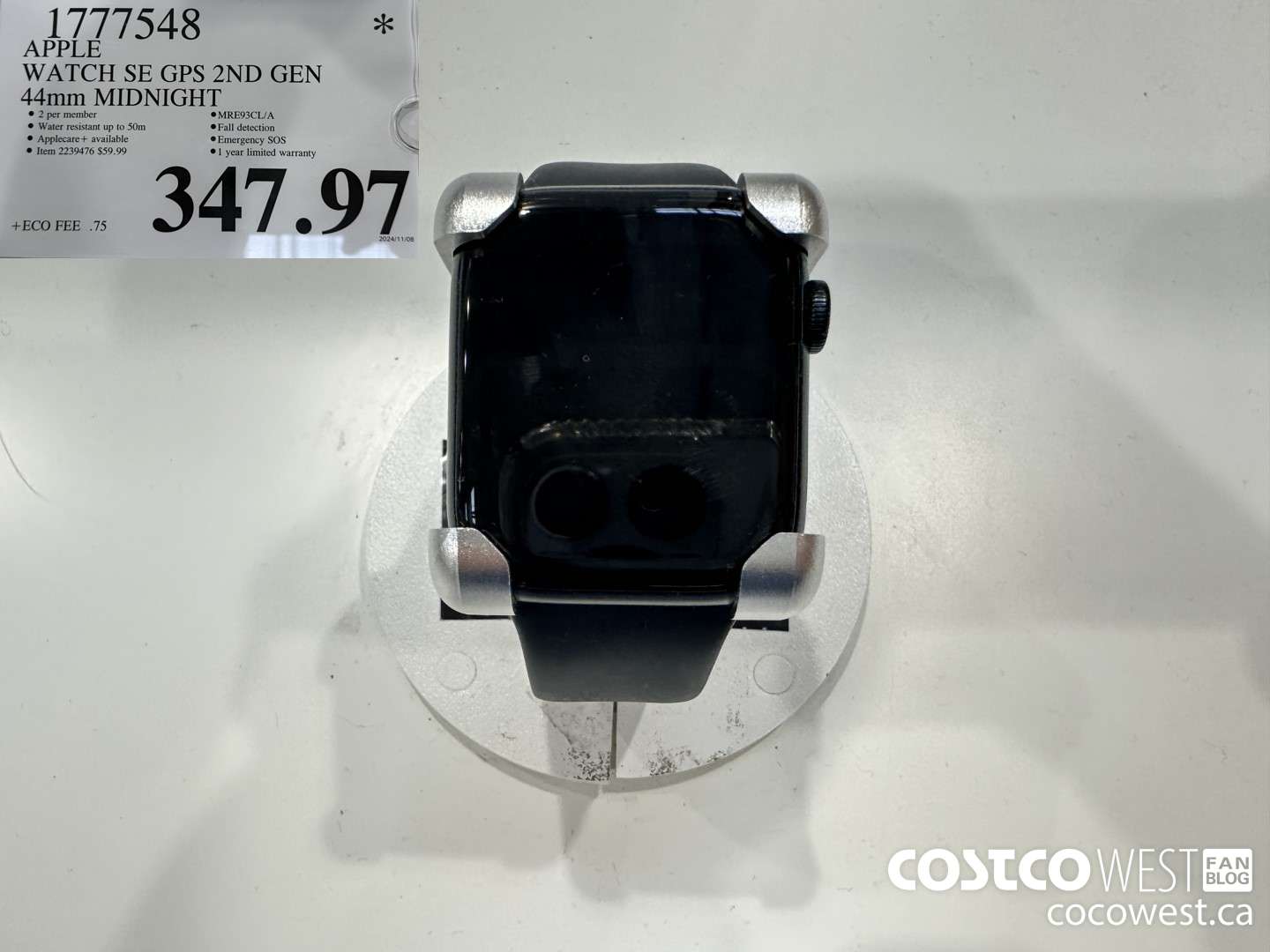 1777548 APPLE WATCH SE GPS 2ND GEN 44MM MIDNIGHT $347.97