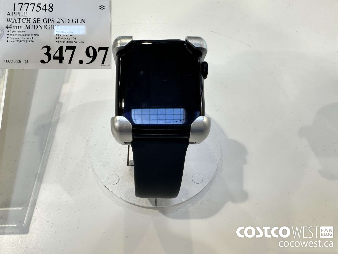 1777548 APPLE WATCH SE GPS 2ND GEN 44MM MIDNIGHT $347.97