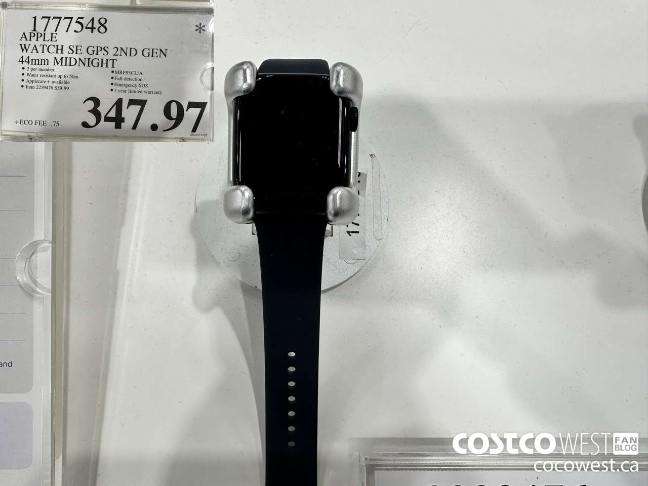 1777548 APPLE WATCH SE GPS 2ND GEN 44MM MIDNIGHT $347.97