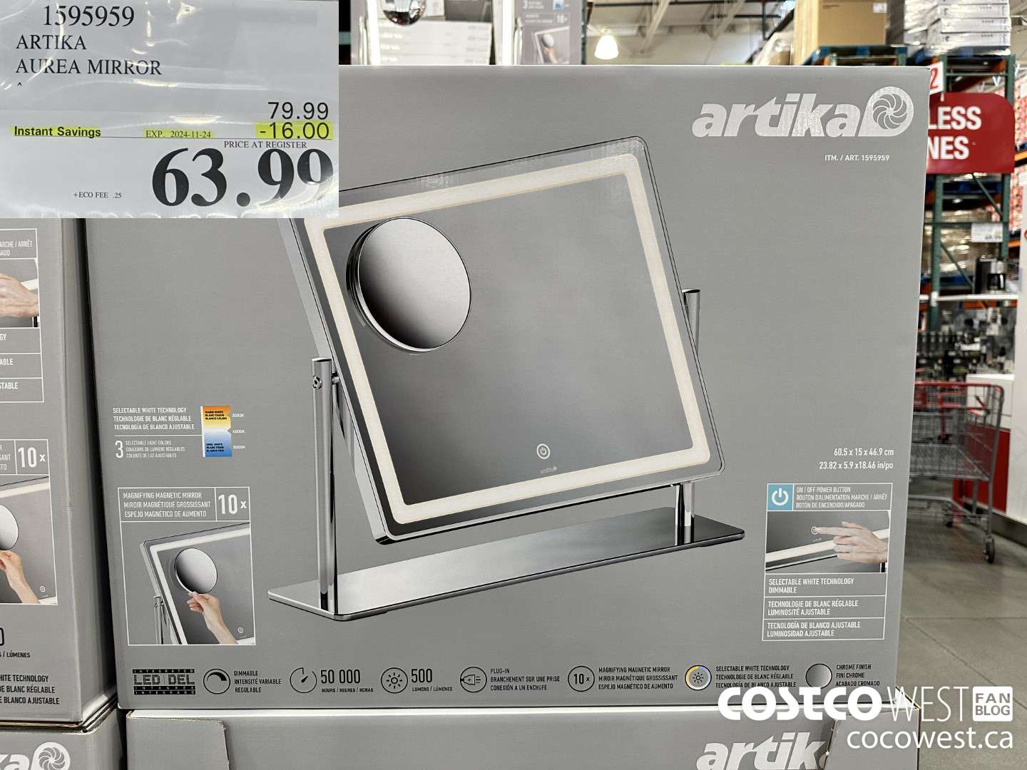 1595959 ARTIKA AUREA MIRROR ($16.00 INSTANT SAVINGS EXPIRES ON 2024-11-24) $63.99