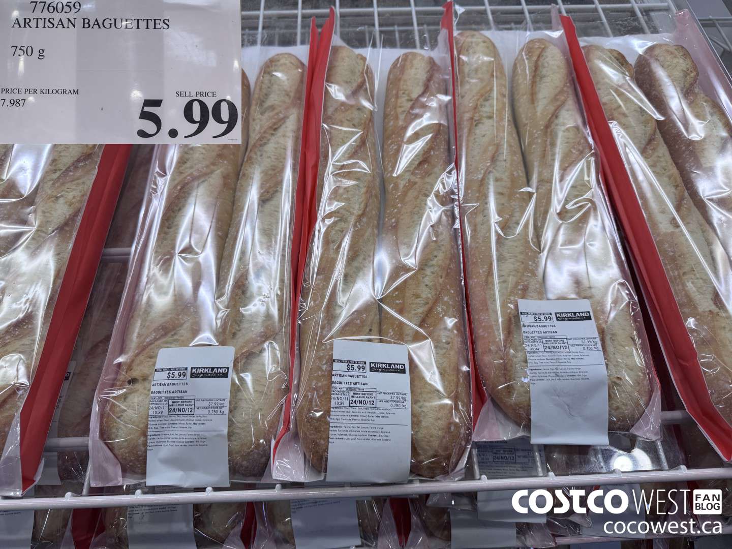 716059 ARTISAN BAGUETTES 750 g $5.99