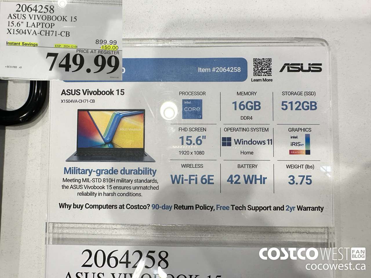 2064258 ASUS VIVBOOK 15 15.6