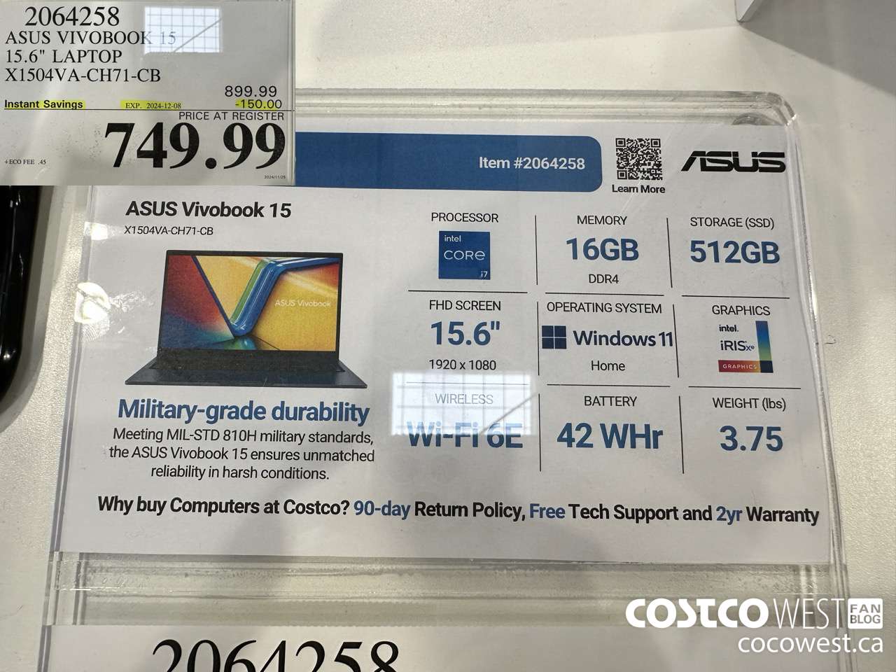 2064258 ASUS VIVBOOK 15 15.6