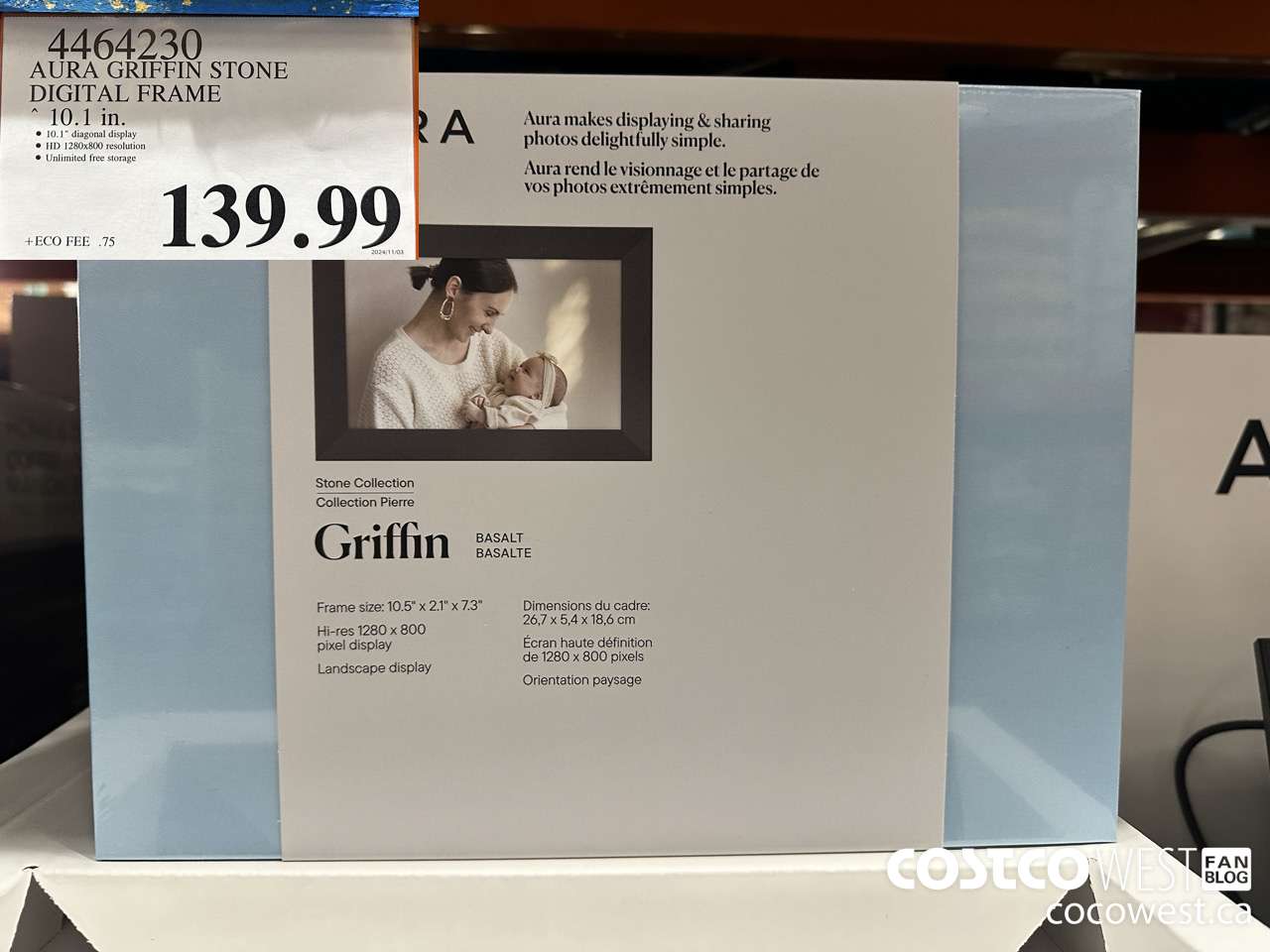 4464230 AURA GRIFFIN STONE DIGITAL FRAME 10.1IN $139.99