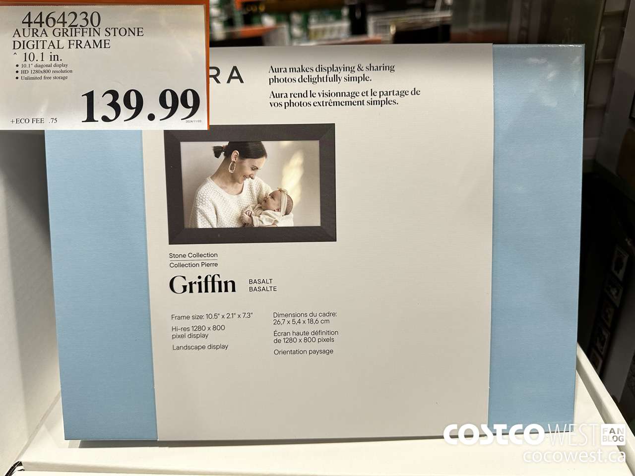 4464230 AURA GRIFFIN STONE DIGITAL FRAME 10.1IN $139.99