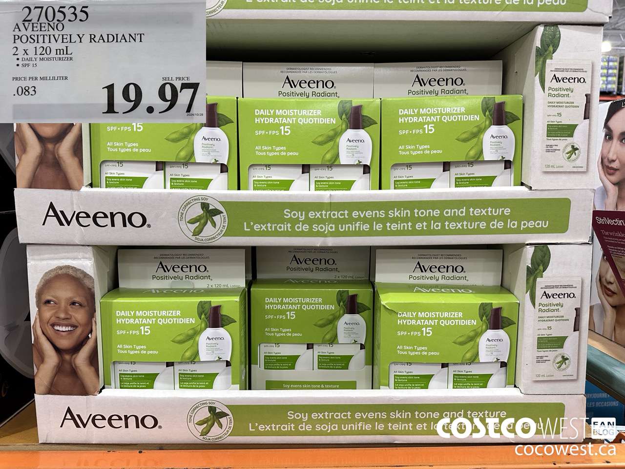 270535 AVEENO POSITIVELY RADIANT 2 X 120 ML $19.97