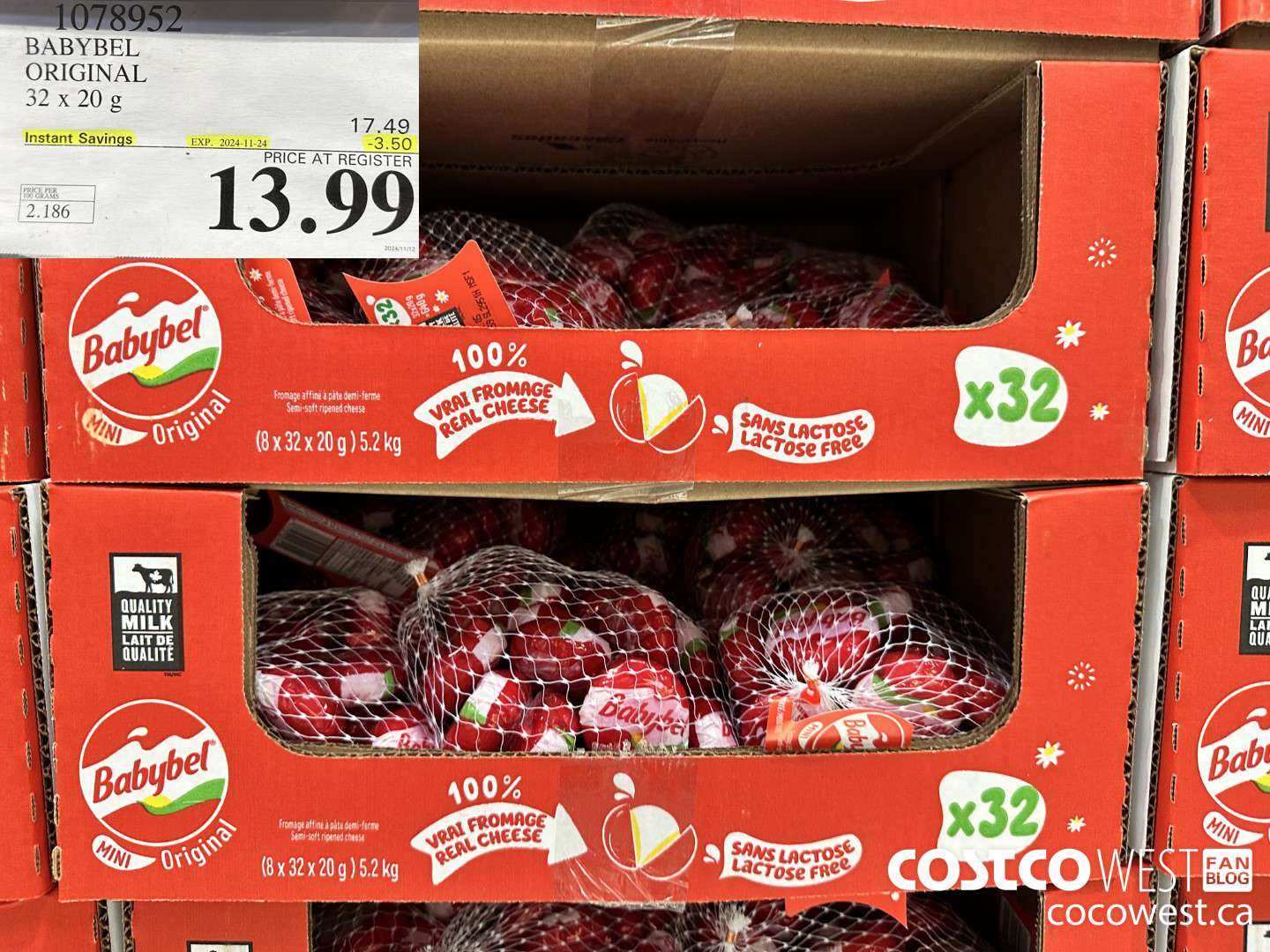 1078952 BABYBEL ORIGINAL 32 X 20G ($3.50 INSTANT SAVINGS EXPIRES ON 2024-11-24) $13.99