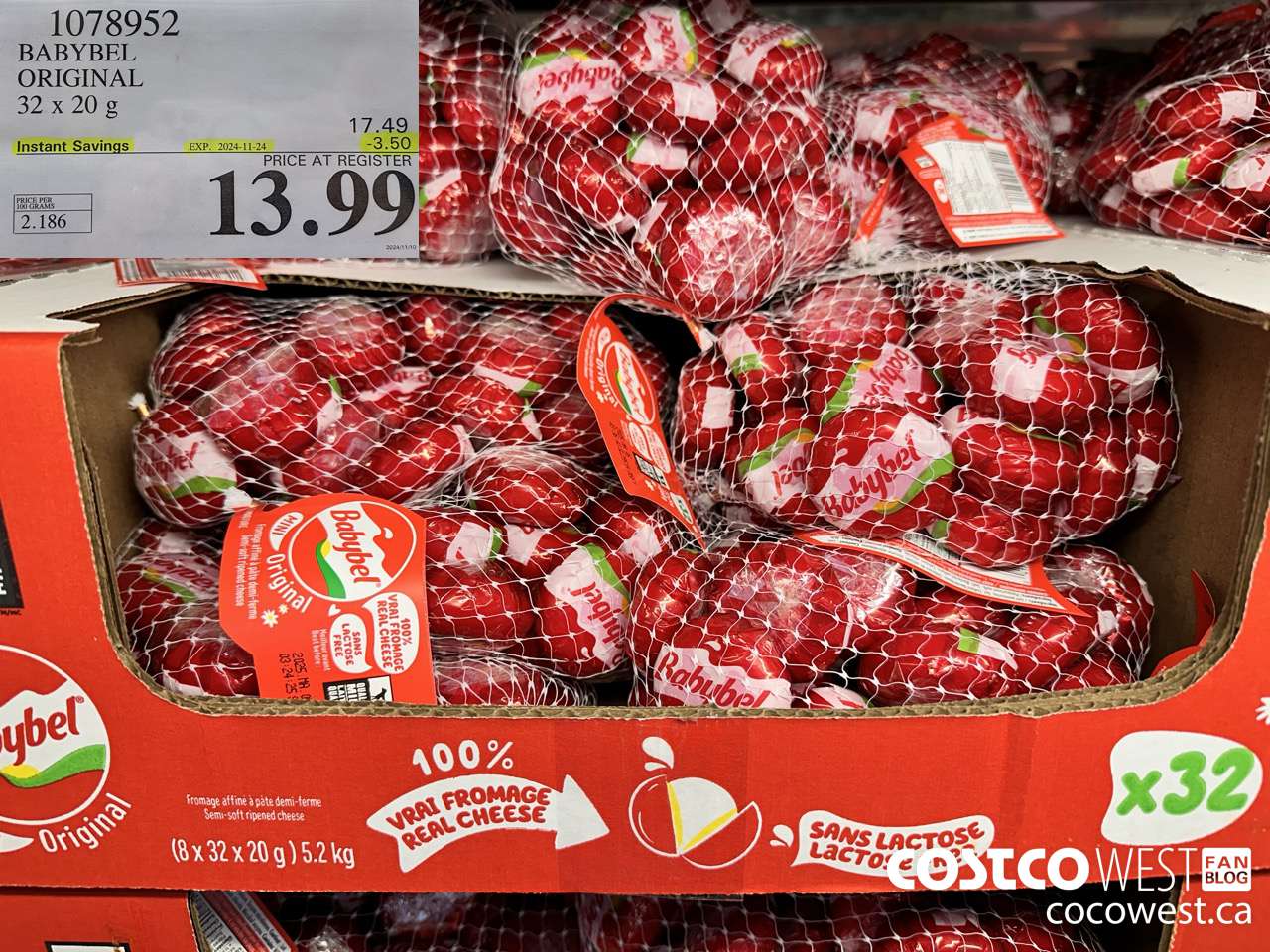 1078952 BABYBEL ORIGINAL 32 X 20G ($3.50 INSTANT SAVINGS EXPIRES ON 2024-11-24) $13.99