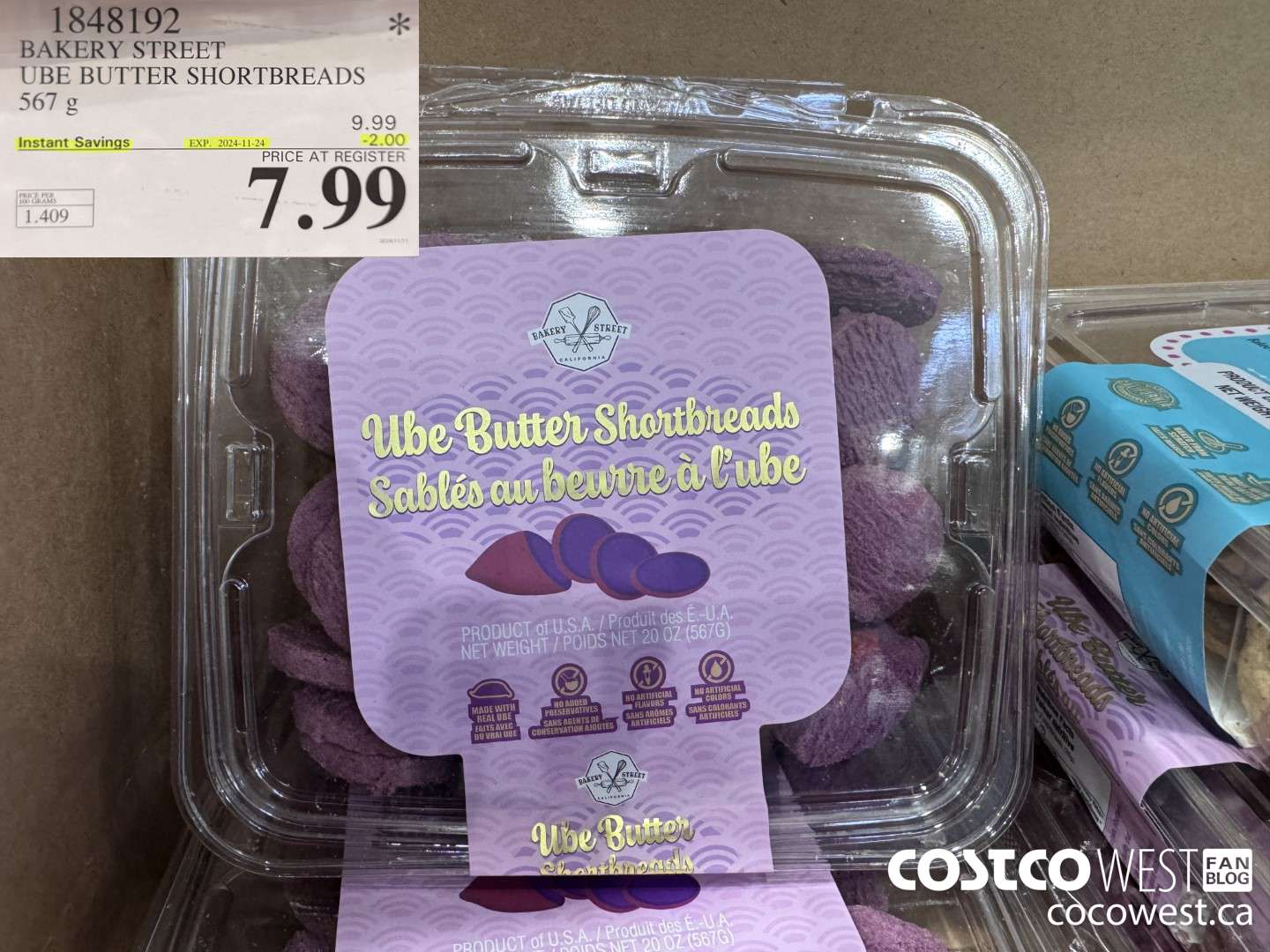 1848192 BAKERY STREET UBE BUTTER SHORTBREADS ($2.00 INSTANT SAVINGS EXPIRES ON 2024-11-24) $7.99