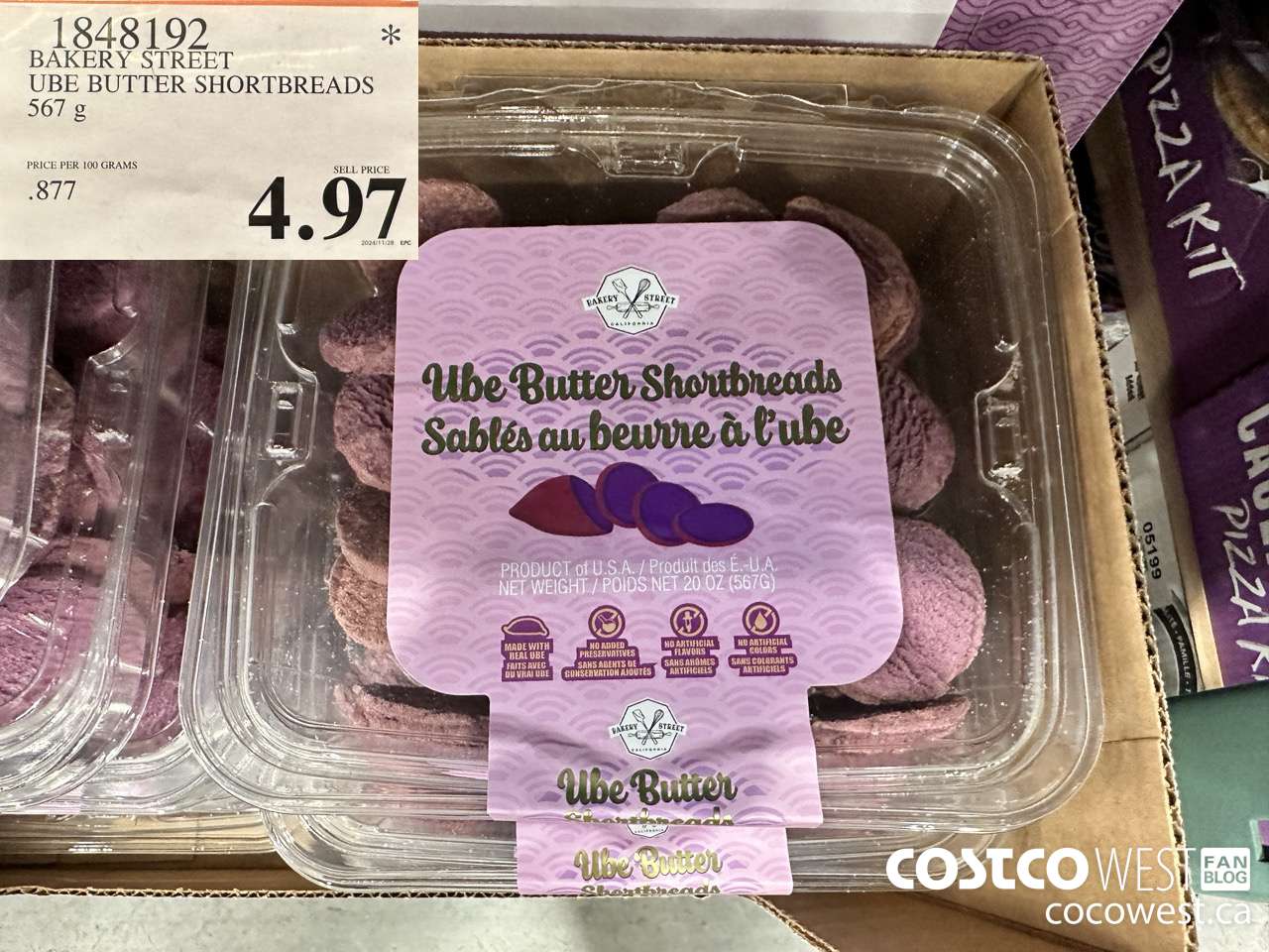 1848192 BAKERY STREET UBE BUTTER SHORTBREADS $4.97