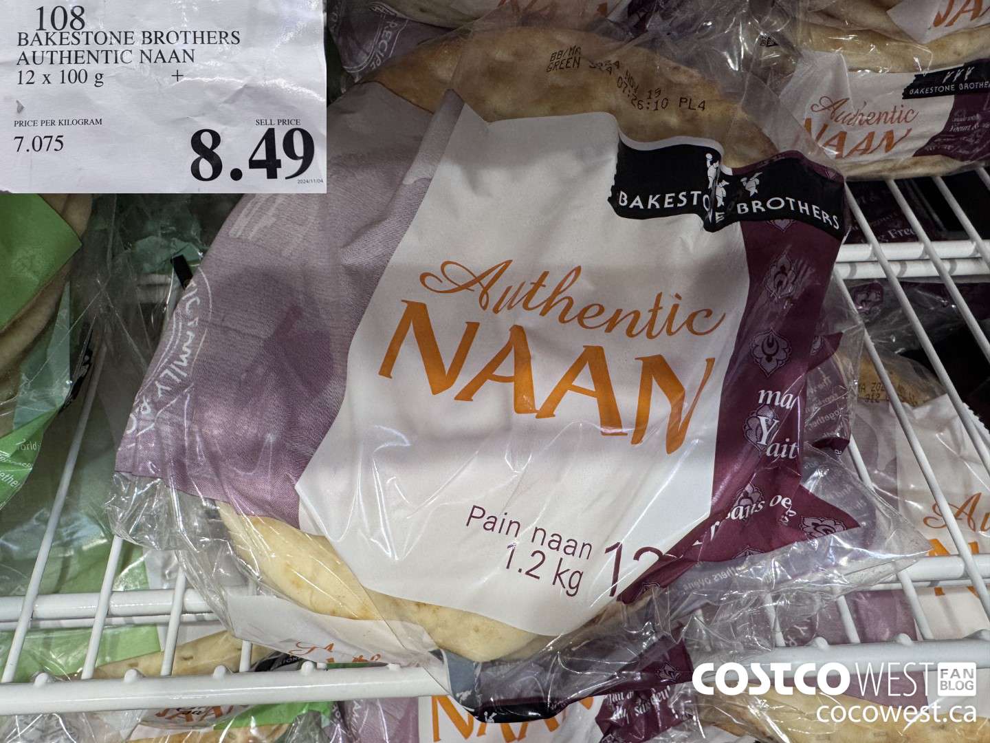 108 BAKESTONE BROTHERS AUTHENTIC NAAN 12 X 100 G $8.49