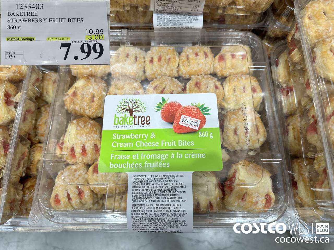 1233403 BAKETREE FRUIT BITES 40 PIECES 860 G ($3.00 INSTANT SAVINGS EXPIRES ON 2024-11-10) $7.99