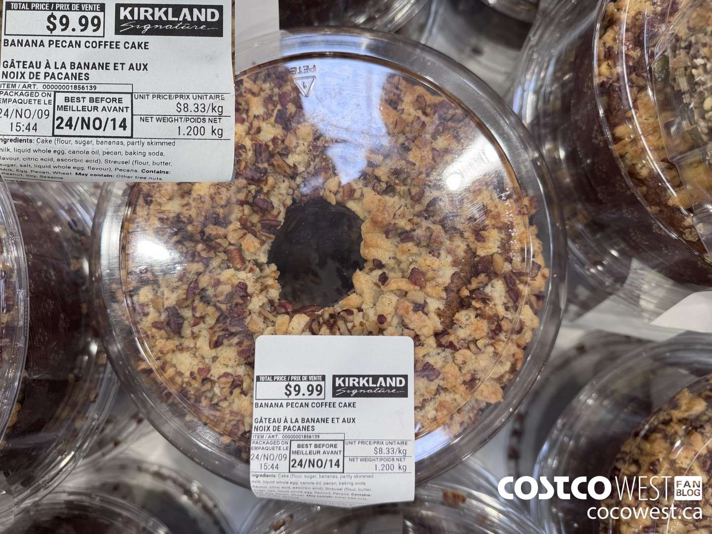 1856139 BANANA PECAN COFFEE CAKE 1.200 KG $9.99