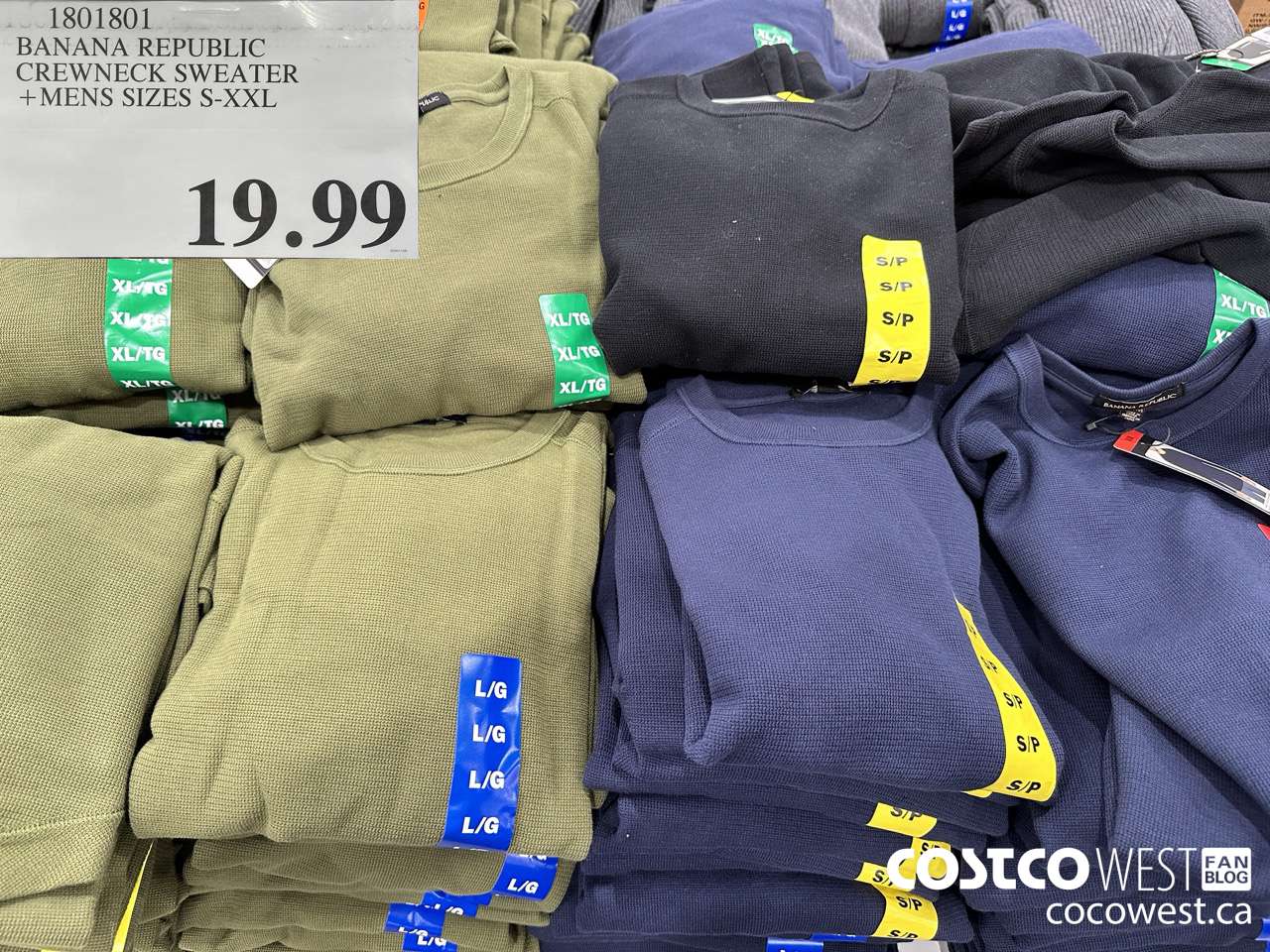1801801 BANANA REPUBLIC CREWNECK SWEATER MENS SIZES S-XXL $19.99