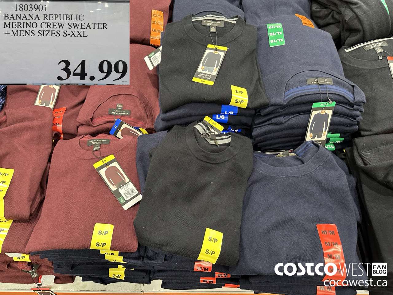 1803901 BANANA REPUBLIC MERINO CREW SWEATER MENS SIZES S-XXL $34.99