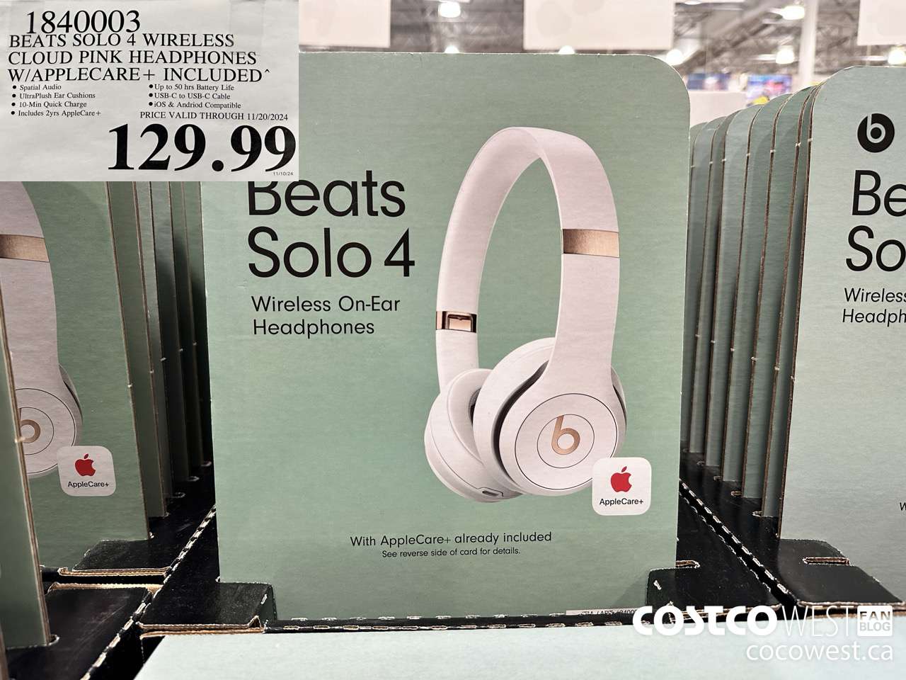 1840003 BEATS SOLO 4 WIRELESS CLOUD PINK HEADPHONES W/APPLEARE+ INCLUDED $129.99