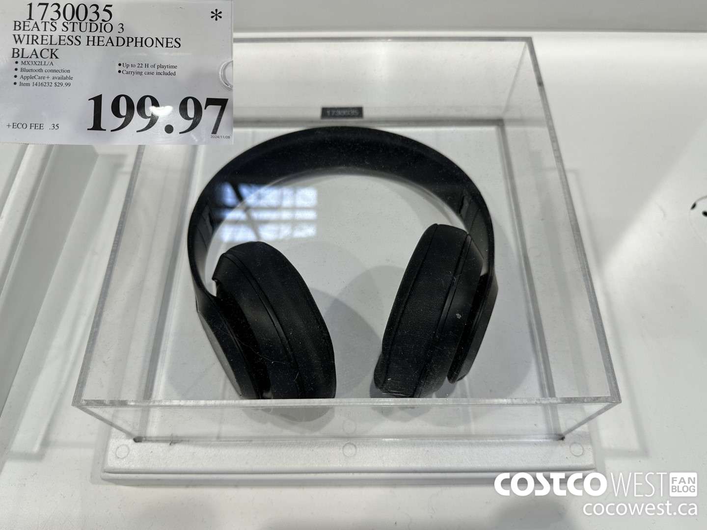 1730035 BEATS STUDIO 3 WIRELESS HEADPHONES BLACK $199.97