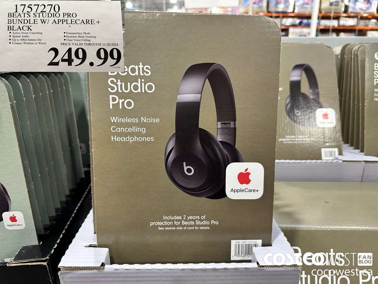 1757270 BEATS STUDIO PRO BUNDLE W/ APPLECARE+ BLACK $249.99