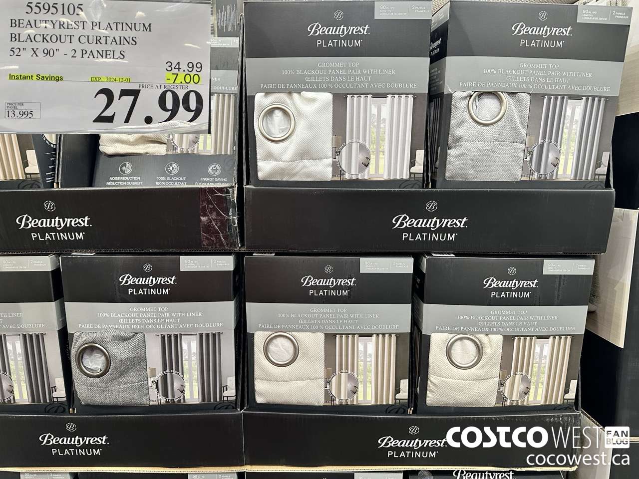 5595105 BEAUTYREST PLATINUM BLACKOUT CURTAINS 52