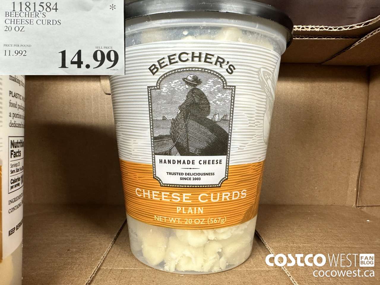 1181584 BEECHER'S CHEESE CURDS 20 OZ $14.99