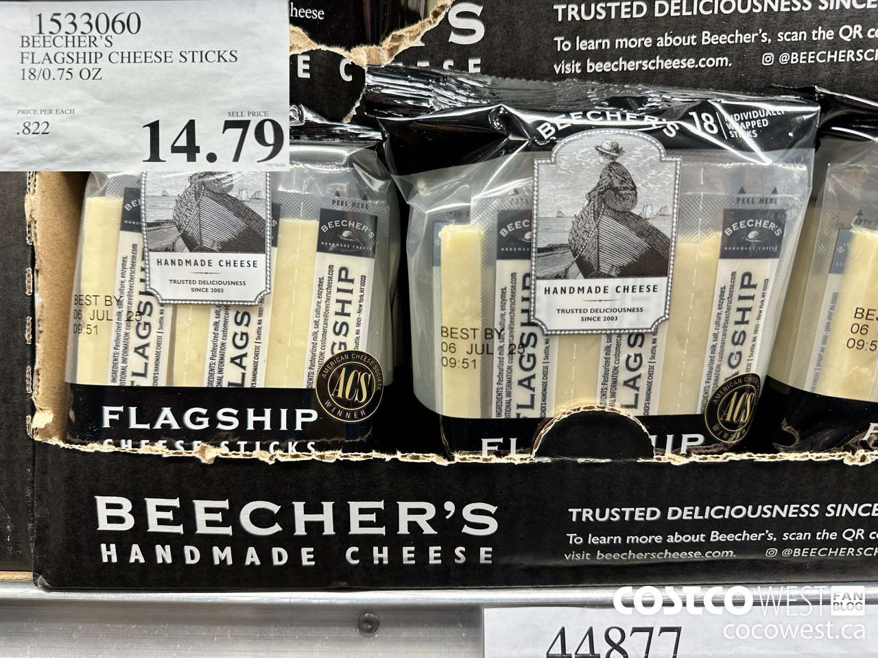 1533060 BEECHERS FLAGSHIP CHEESE STICKS 18/0.75 OZ $14.79