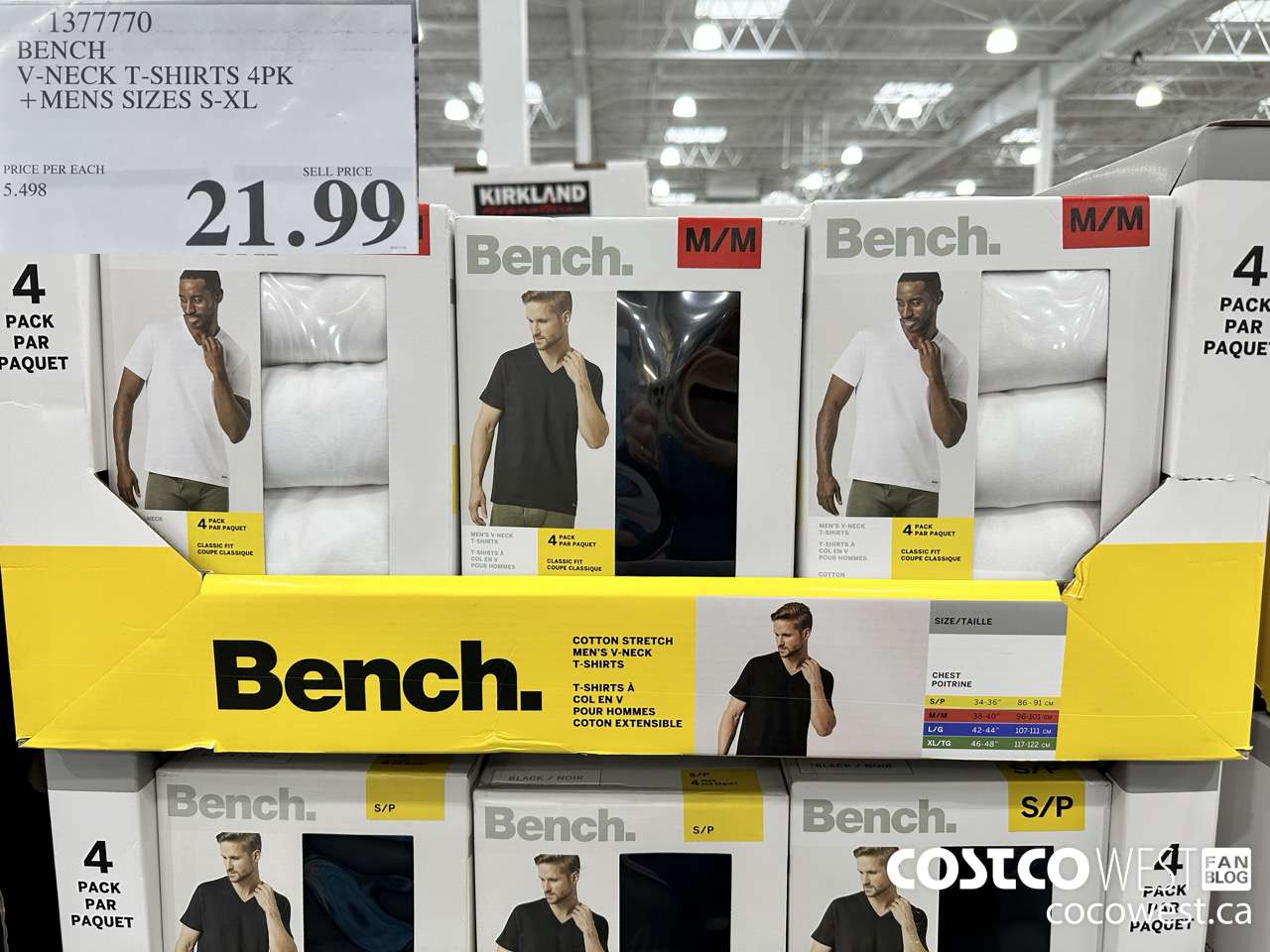 1377770 BENCH V-NECK T-SHIRT MENS SIZES S-XL $21.99