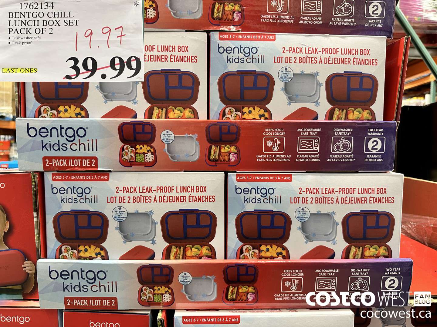 1762134 BENTGO CHILL LUNCH BOX SET PACK OF 2 $19.97