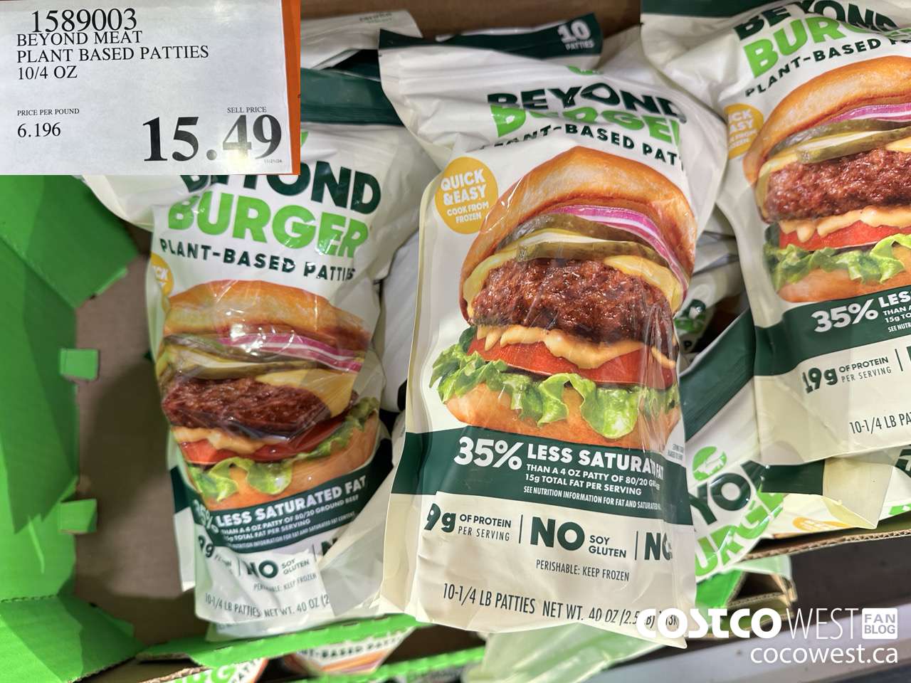 1589003 BEYOND MEAT PLANT BASED PATTIES 10/4 OZ $15.49